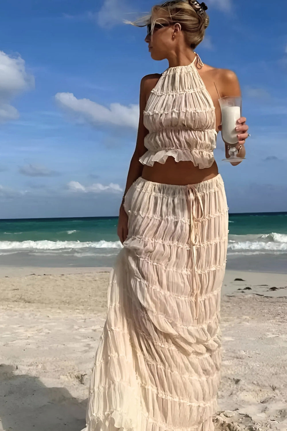 ARIA HALTER TOP & MAXI SKIRT SET