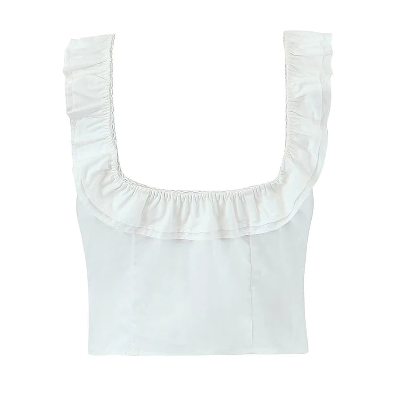 DAISY RUFFLE CROP TANK