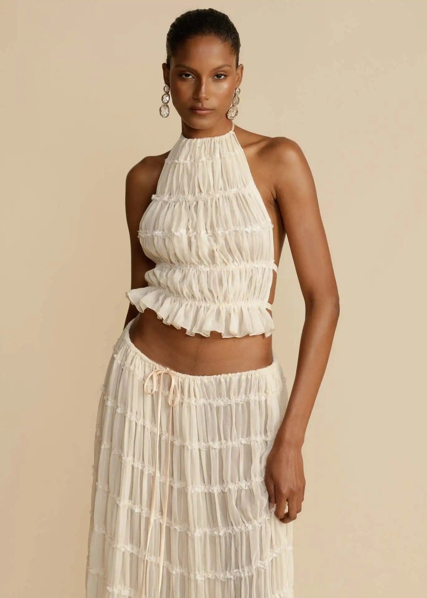 ARIA HALTER TOP & MAXI SKIRT SET