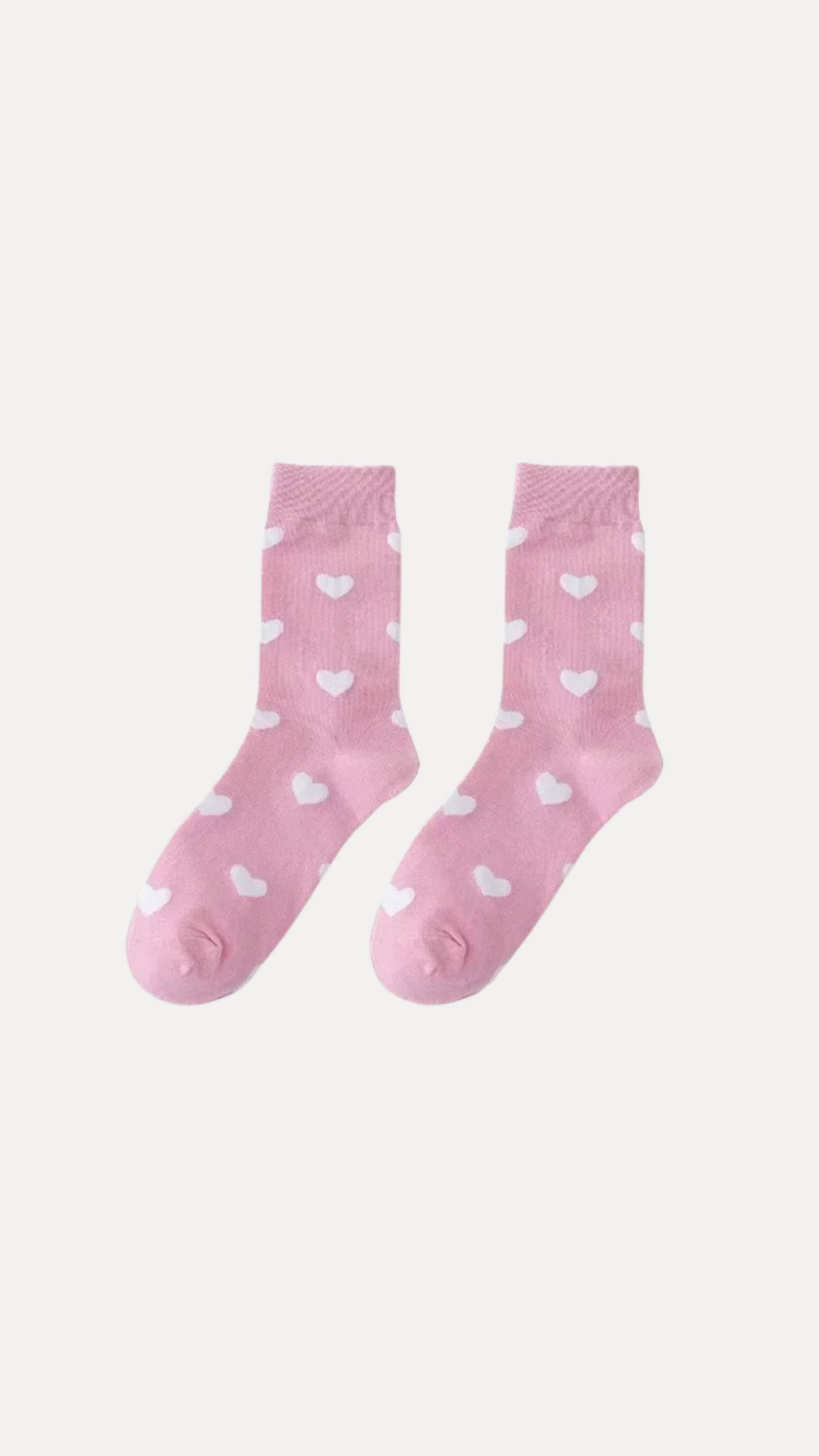 ALL-OVER HEART PRINT CREW SOCK