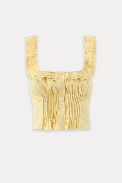 DAISY RUFFLE CROP TANK