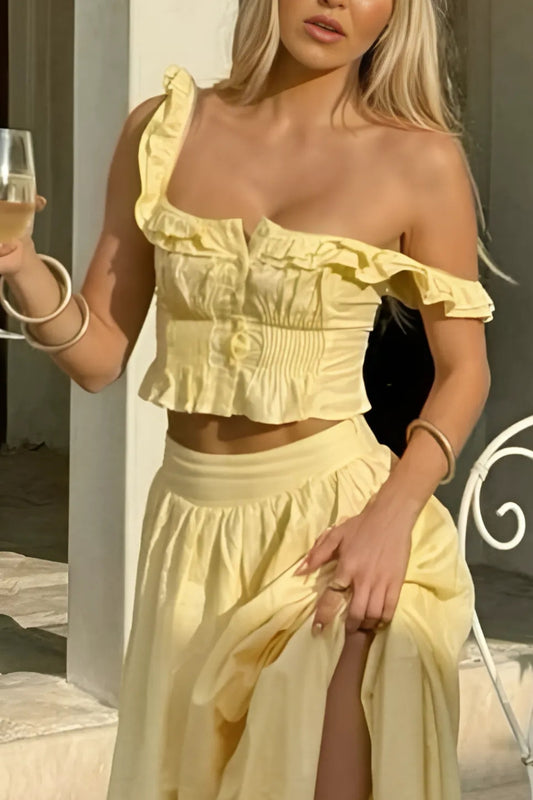 DAISY RUFFLE CROP TANK