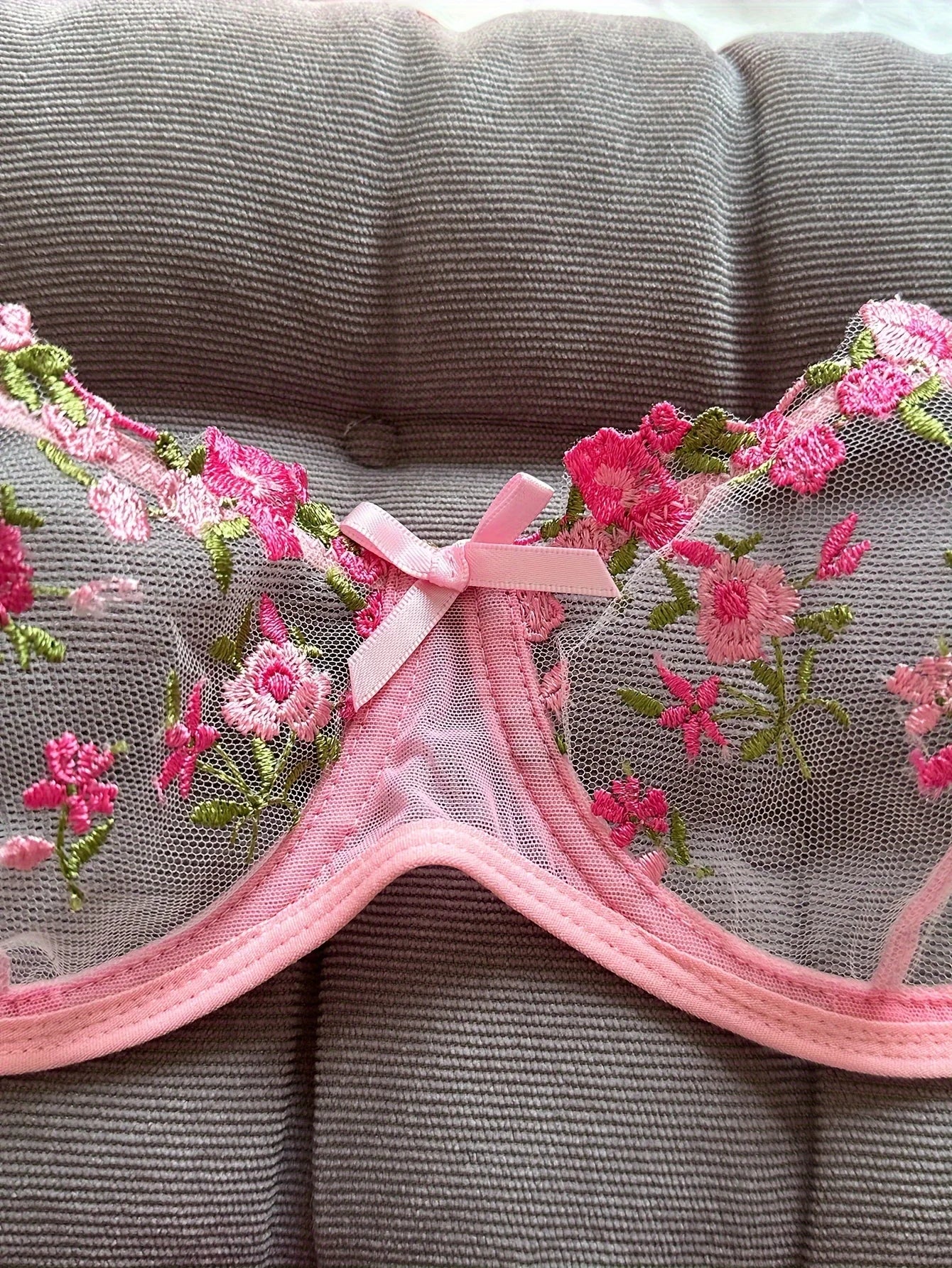 EMBROIDERED BRA 2-PIECE SET