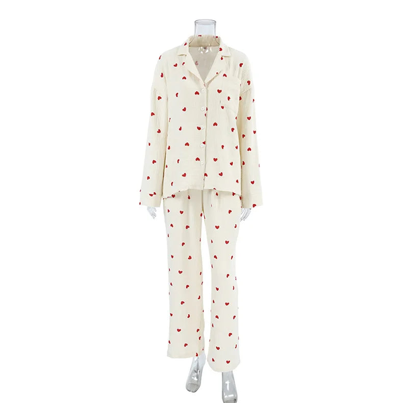 MUSLIN PAJAMA SET 2-PIECE