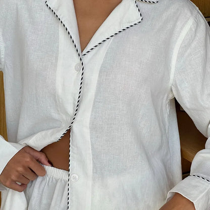 LONG LINEN PAJAMA SET