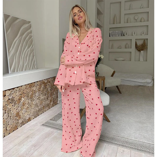 MUSLIN PAJAMA SET 2-PIECE