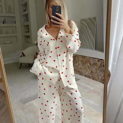 MUSLIN PAJAMA SET 2-PIECE