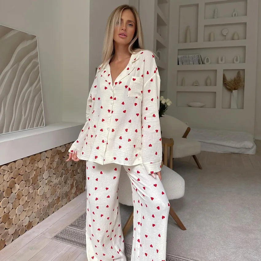 MUSLIN PAJAMA SET 2-PIECE