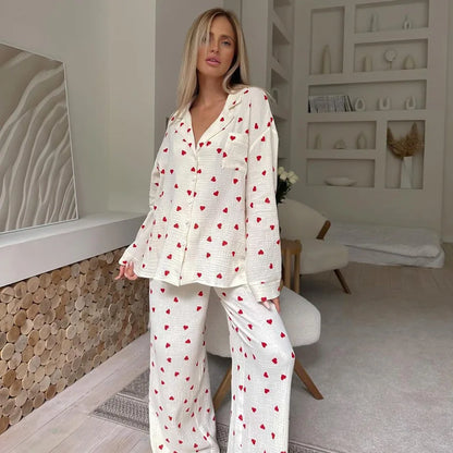 MUSLIN PAJAMA SET 2-PIECE