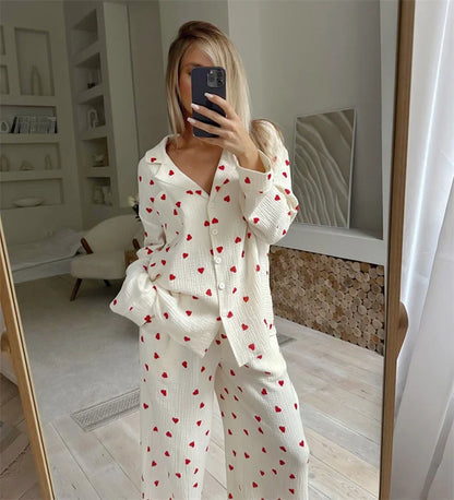 MUSLIN PAJAMA SET 2-PIECE