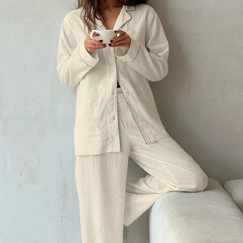 LONG LINEN PAJAMA SET