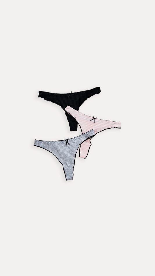 BOW THONG 3-PACK