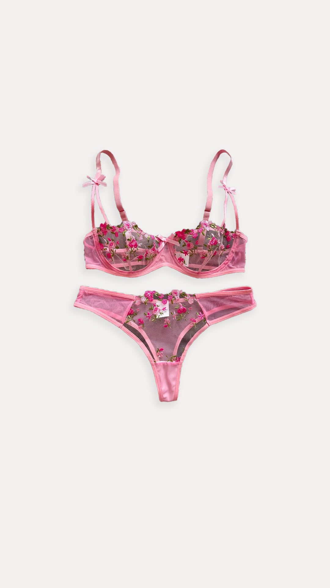 EMBROIDERED BRA 2-PIECE SET